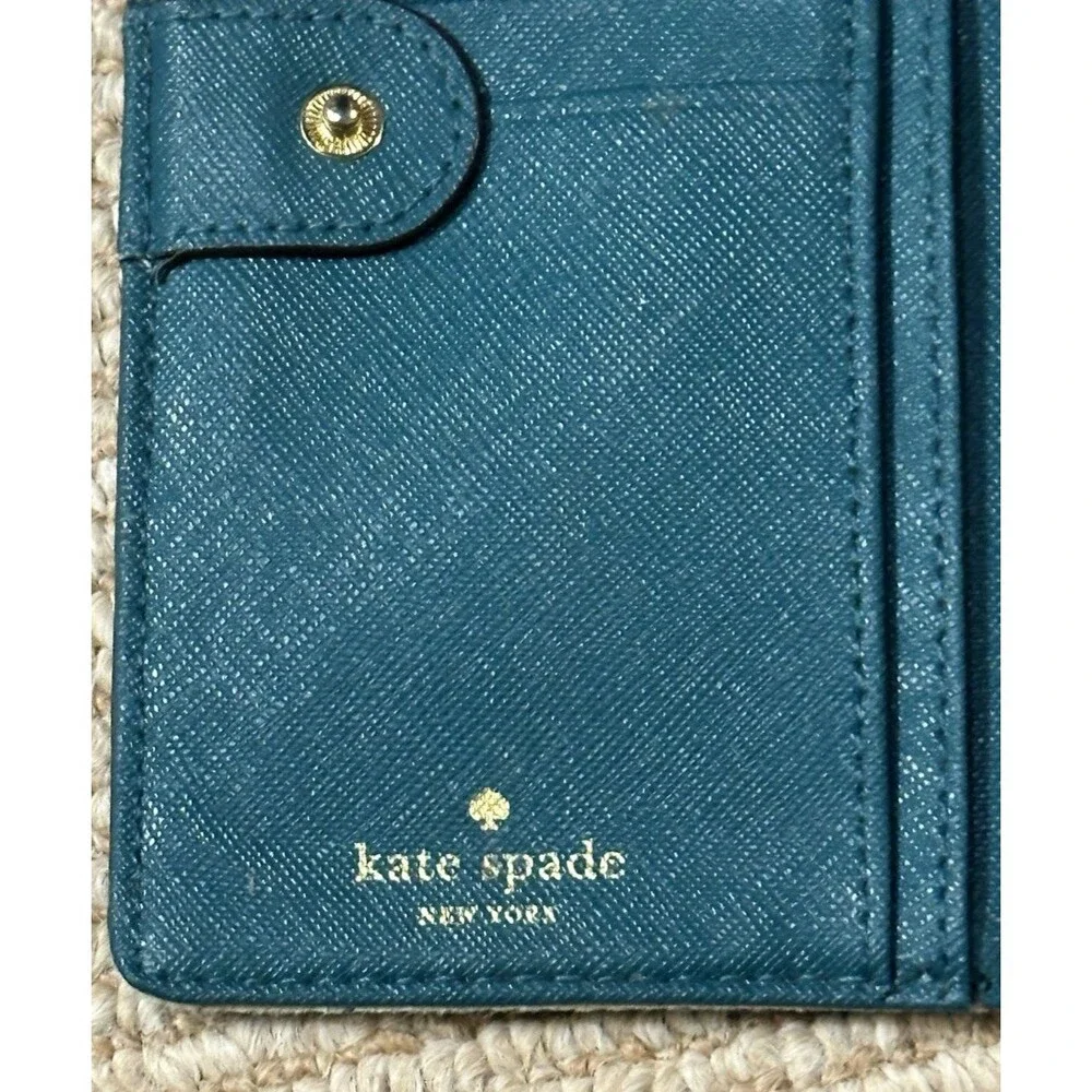 Kate Spade Bifold Wallet Hunter Green Classic Iconic card holder